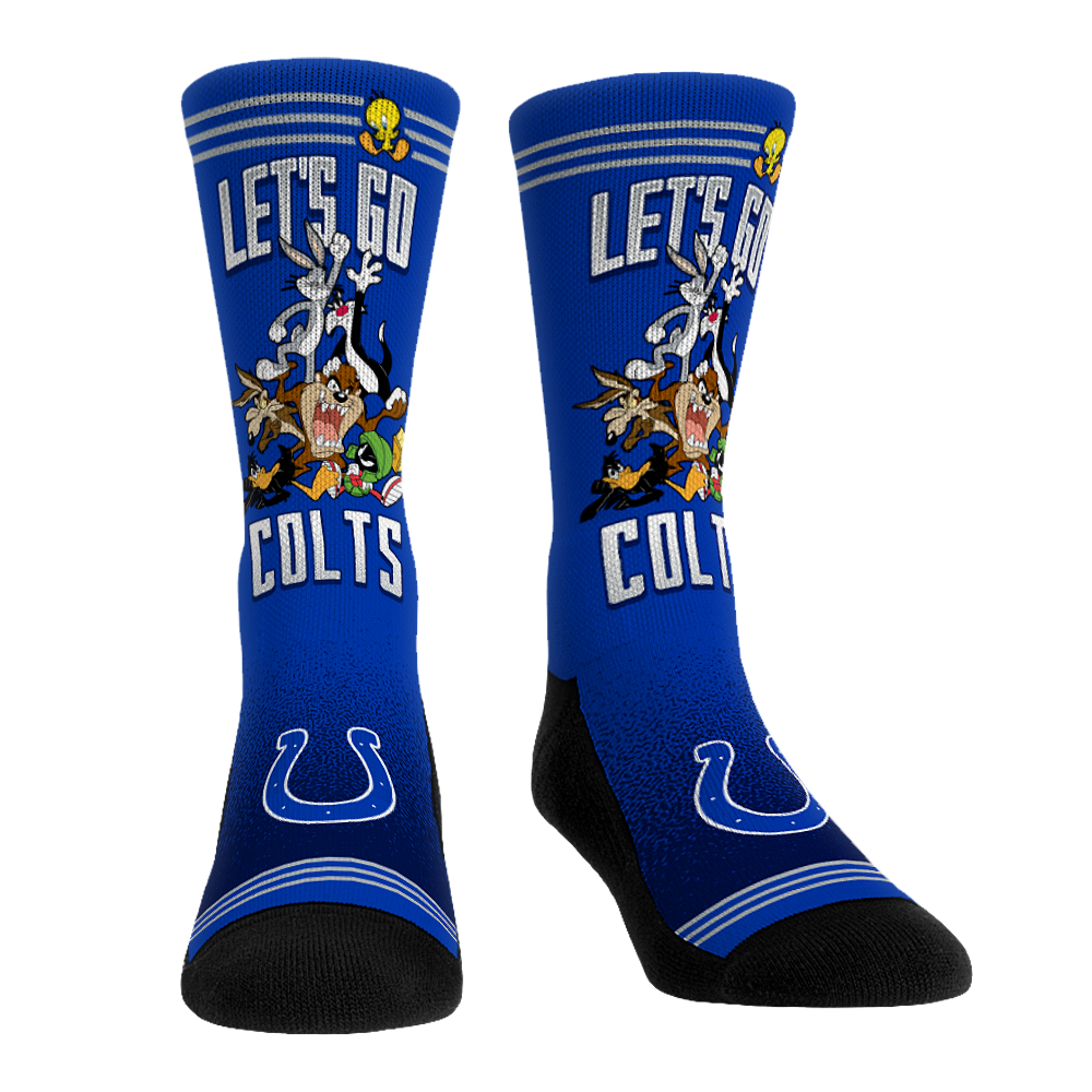 Indianapolis Colts - Looney Tunes - Team Pile Up Crew Socks