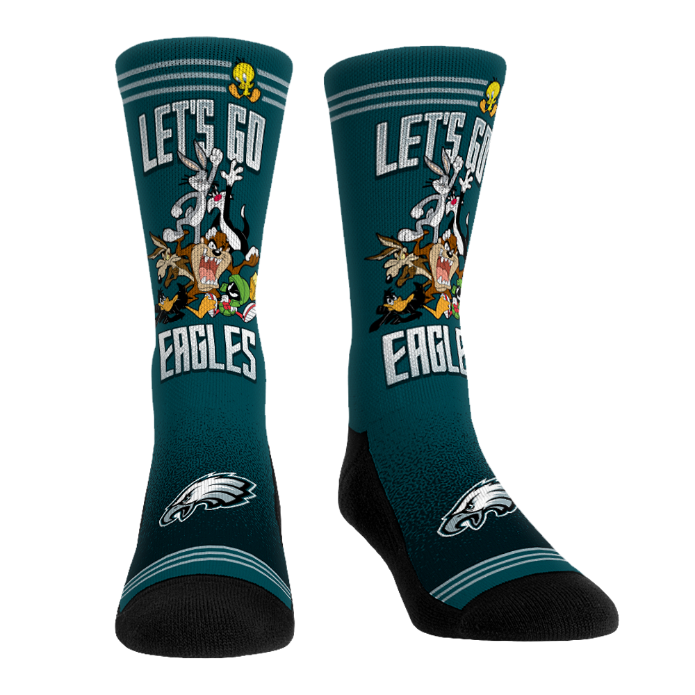 Philadelphia Eagles - Looney Tunes - Team Pile Up Crew Socks