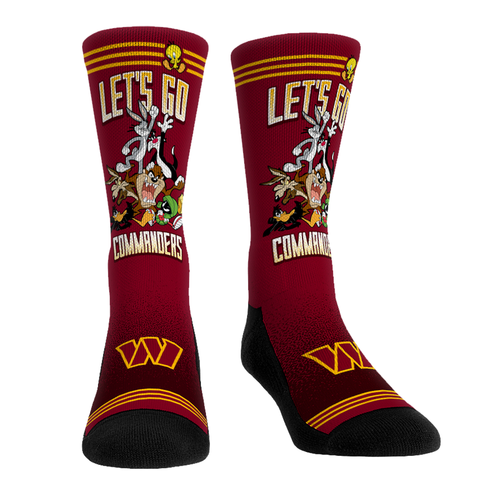 Washington Commanders - Looney Tunes - Team Pile Up Crew Socks