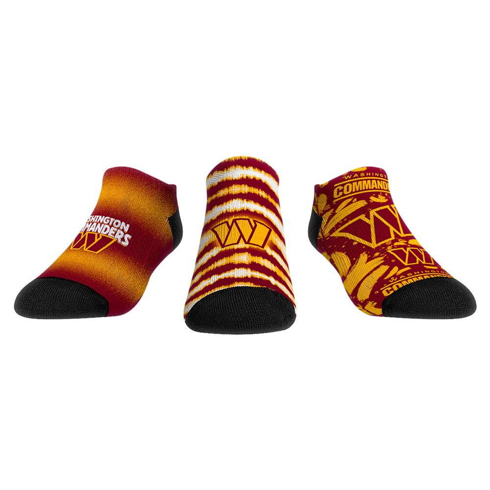 Washington Commanders - Low Cut - Make Some Noise (3-Pack) Socks