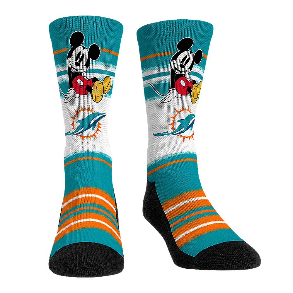 Miami Dolphins - Disney - Sit Stripe Crew Socks
