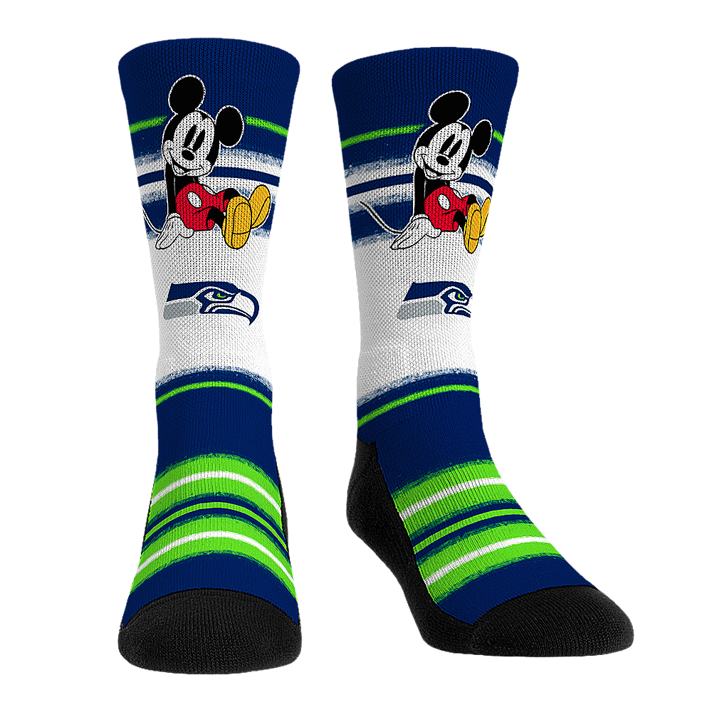 Seattle Seahawks - Disney - Sit Stripe Crew Socks