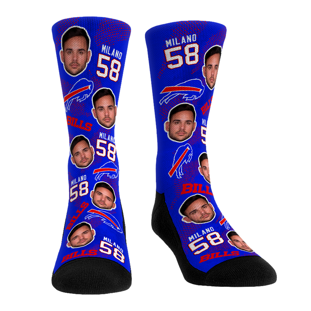 Matt Milano - Buffalo Bills - Football Guy Crew Socks
