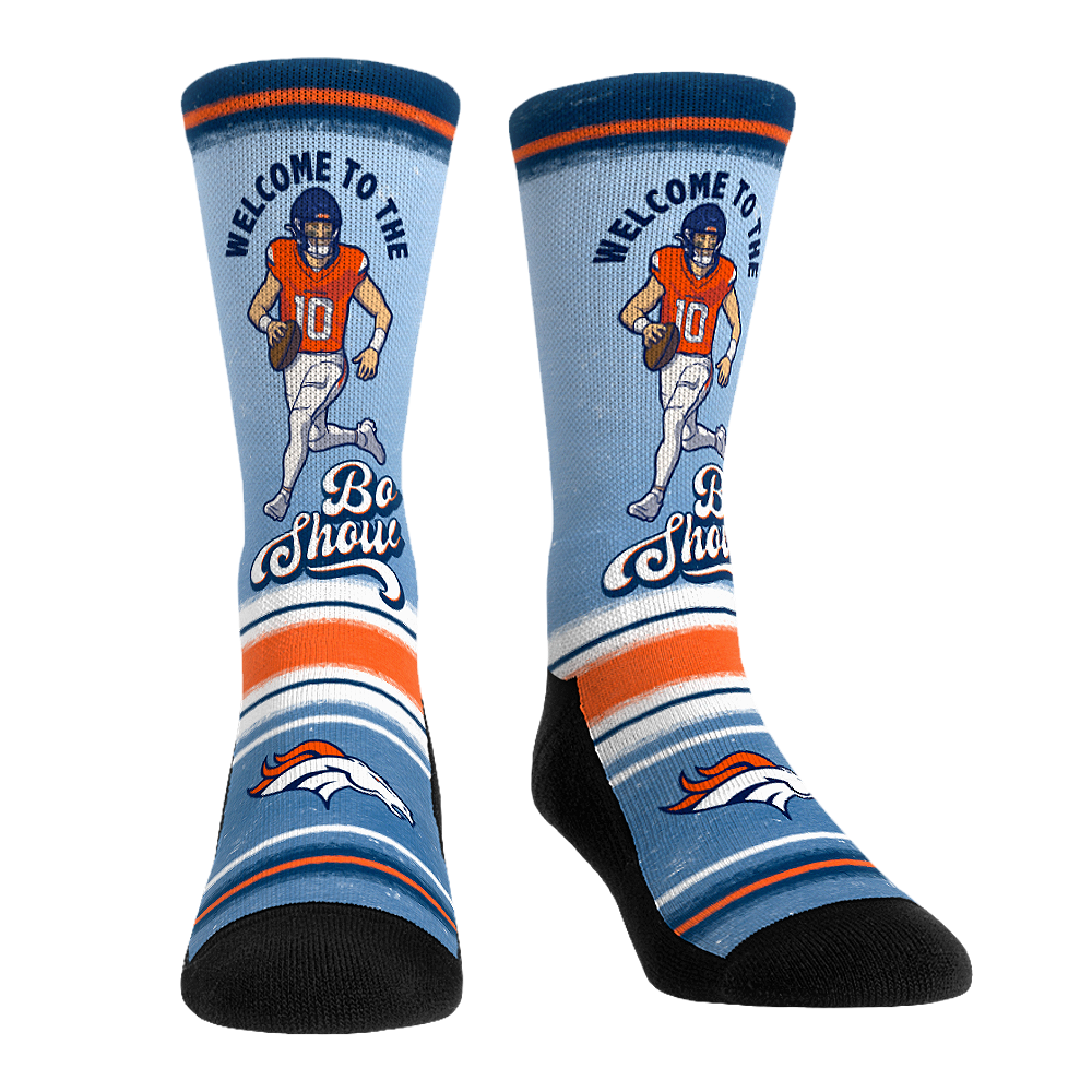 Bo Nix - Denver Broncos - Bo Show Crew Socks