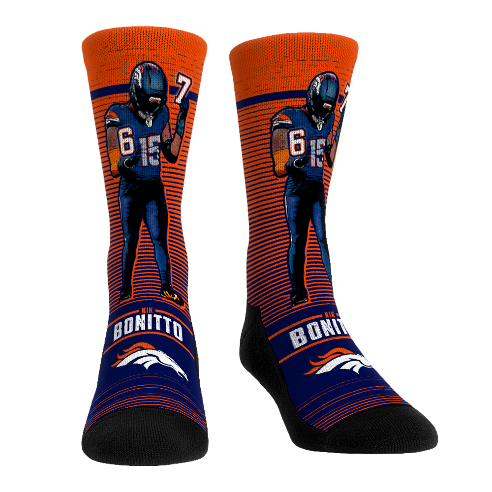 Nik Bonitto - Denver Broncos - Six Seven Crew Socks