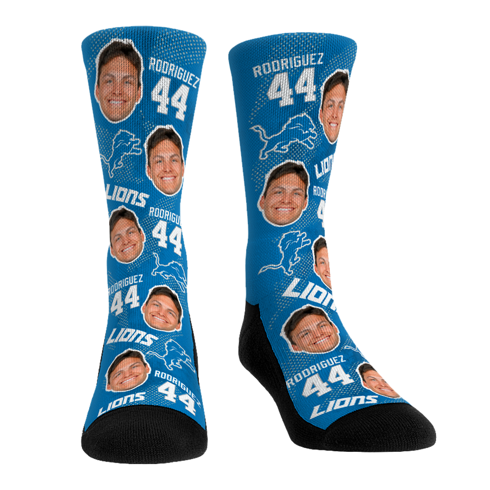 Malcolm Rodriguez - Detroit Lions - Football Guy Crew Socks