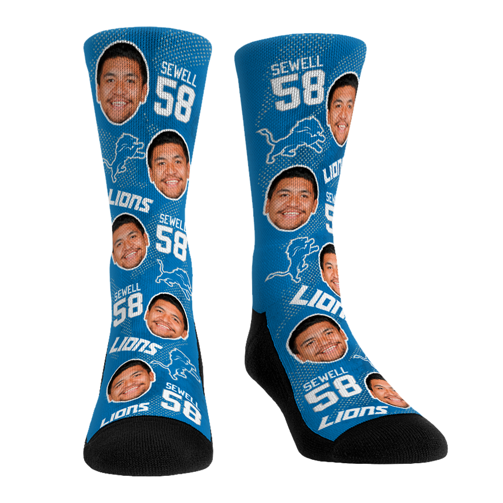 Penei Sewell - Detroit Lions - Football Guy Crew Socks