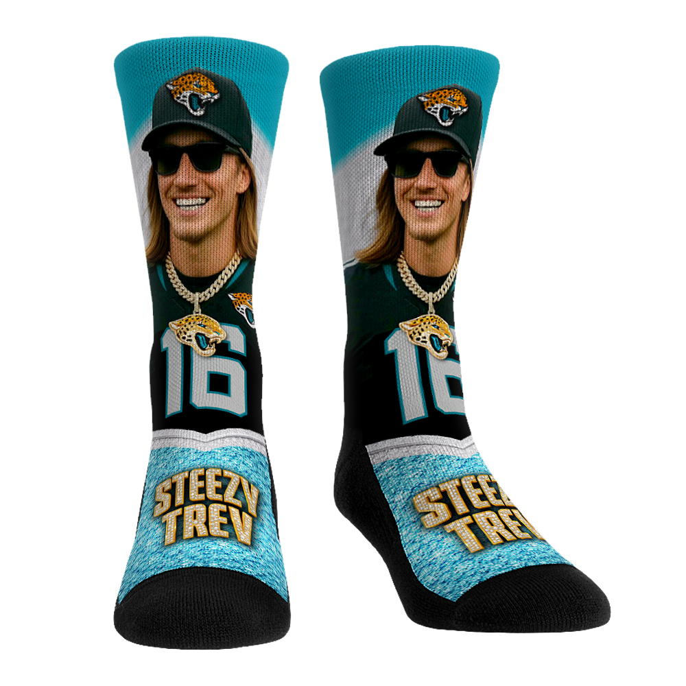 Trevor Lawrence - Jacksonville Jaguars - Steezy Trev Crew Socks