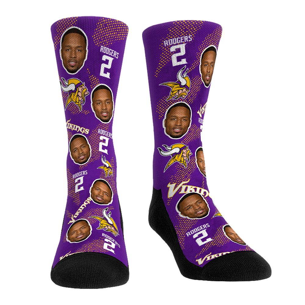Isaiah Rodgers - Minnesota Vikings - Football Guy Crew Socks