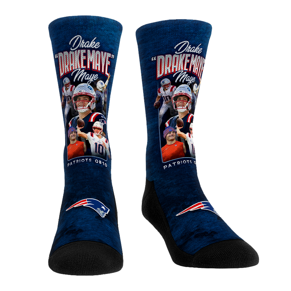 Drake Maye - New England Patriots - "Drake Maye" Crew Socks