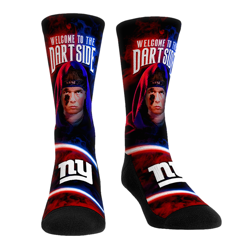 Jaxson Dart - New York Giants - Dart Side Crew Socks