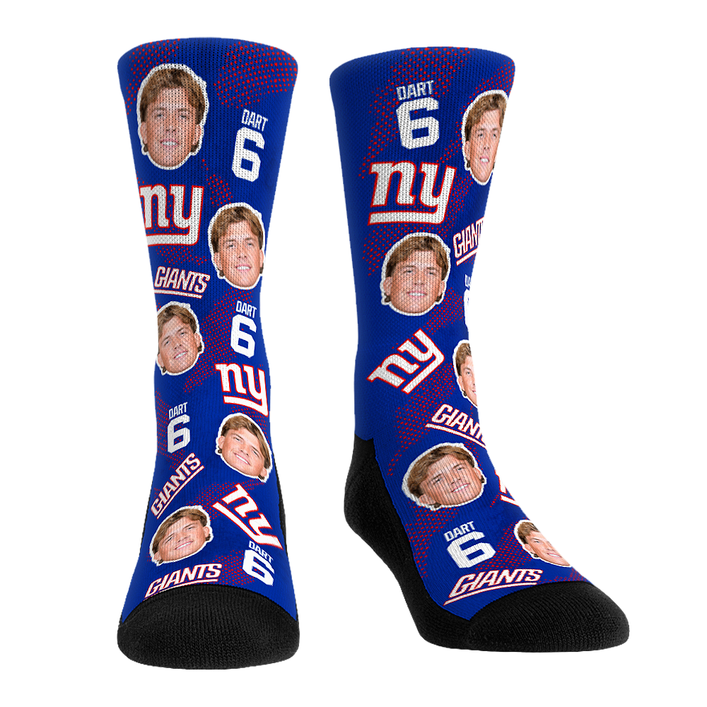 Jaxson Dart - New York Giants - Football Guy Crew Socks