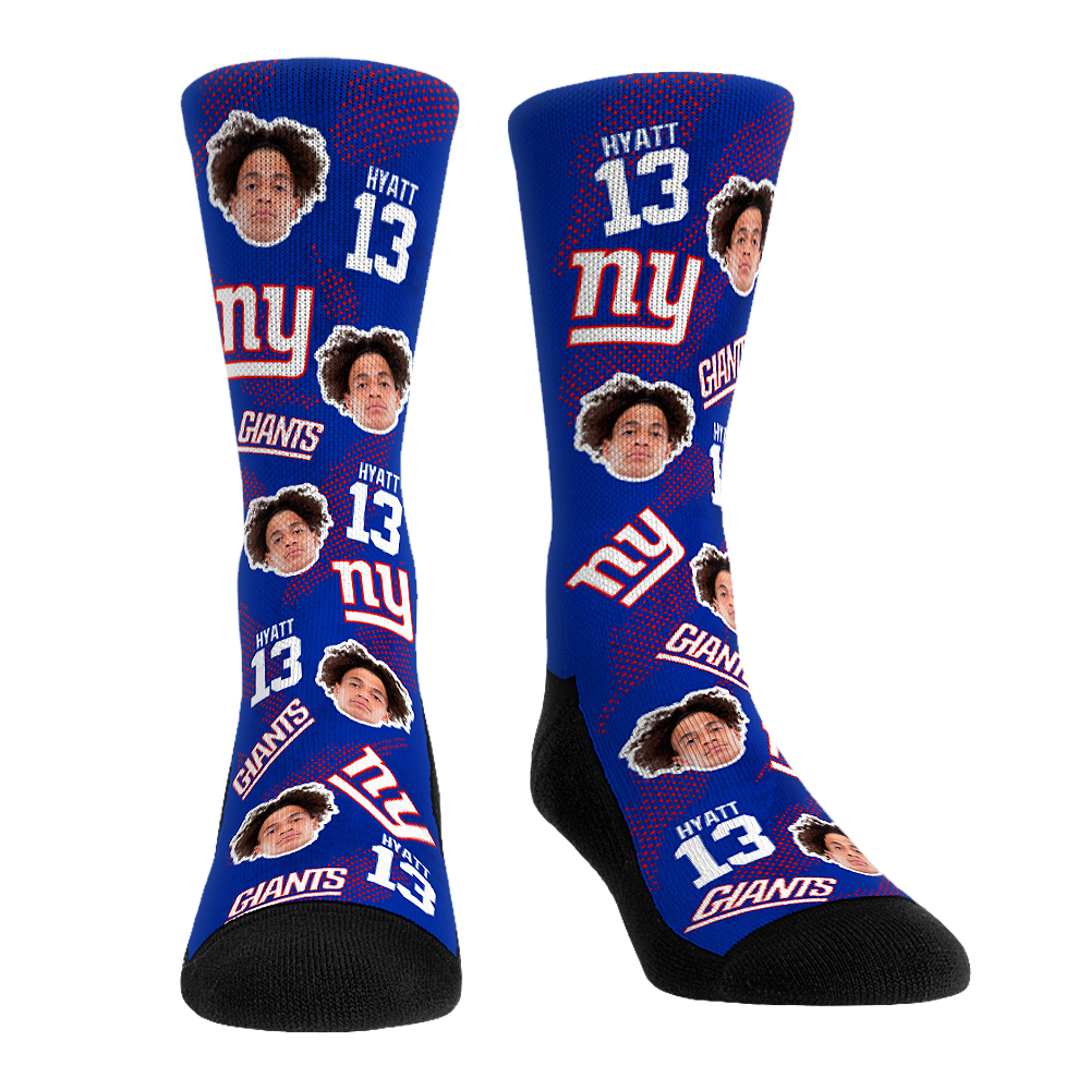Jalin Hyatt - New York Giants - Football Guy Crew Socks