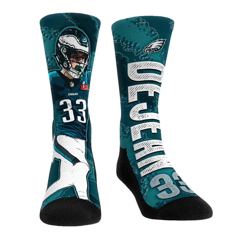 Cooper DeJean - Philadelphia Eagles - Big Player Crew Socks