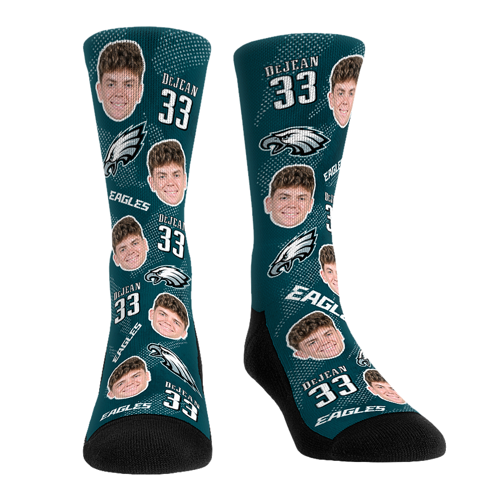 Cooper DeJean - Philadelphia Eagles - Football Guy Crew Socks