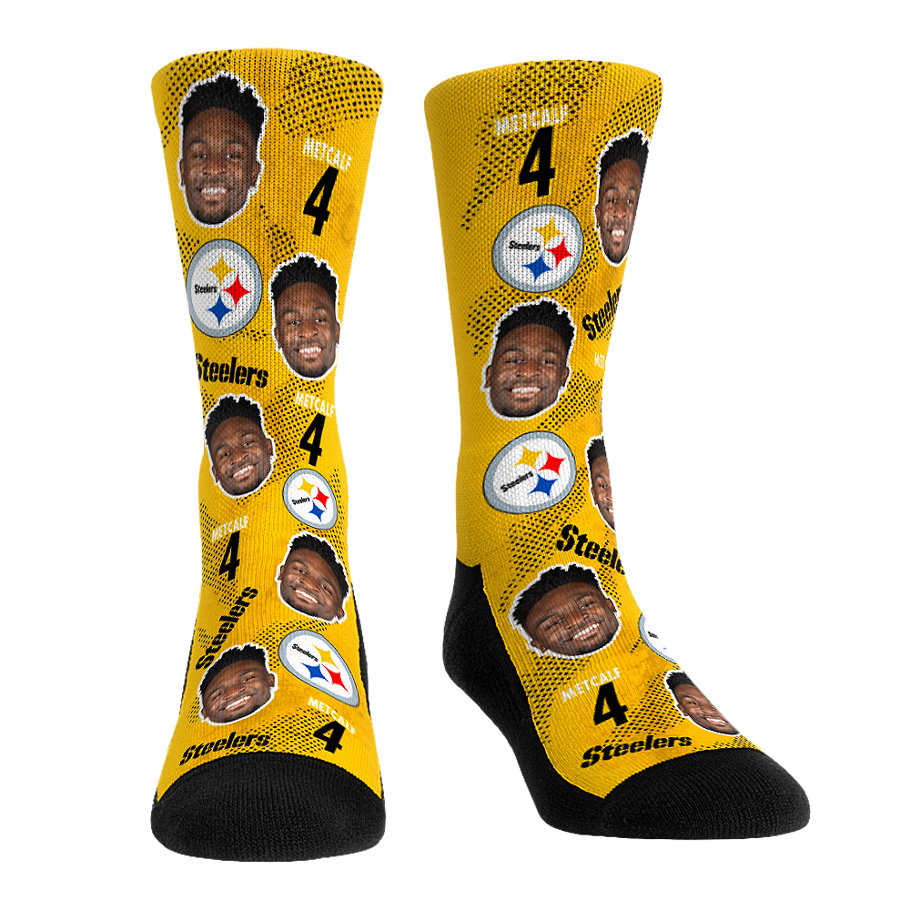 DK Metcalf - Pittsburgh Steelers - Football Guy Crew Socks