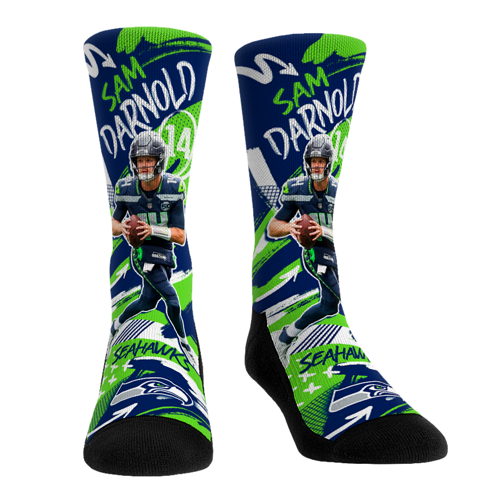 Sam Darnold - Seattle Seahawks - Playmaker Crew Socks
