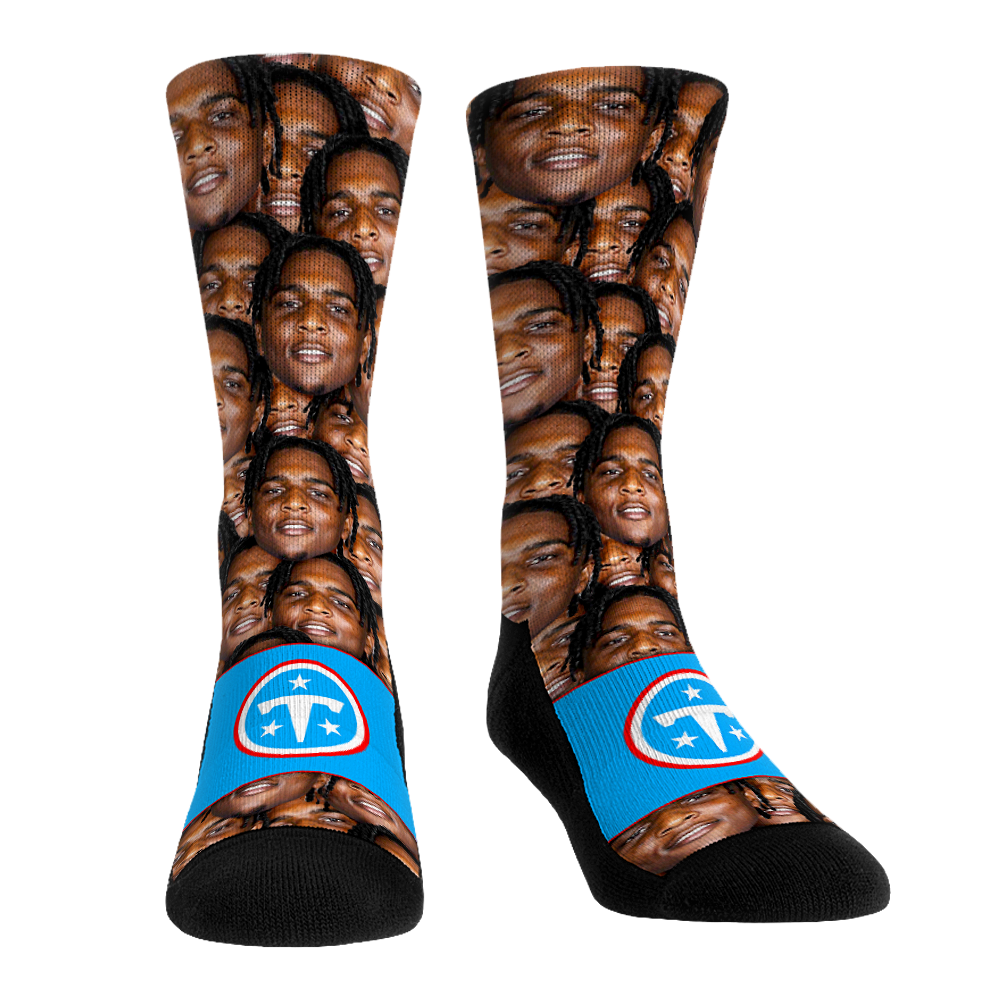 Cam Ward - Tennessee Titans - Face Repeat Crew Socks