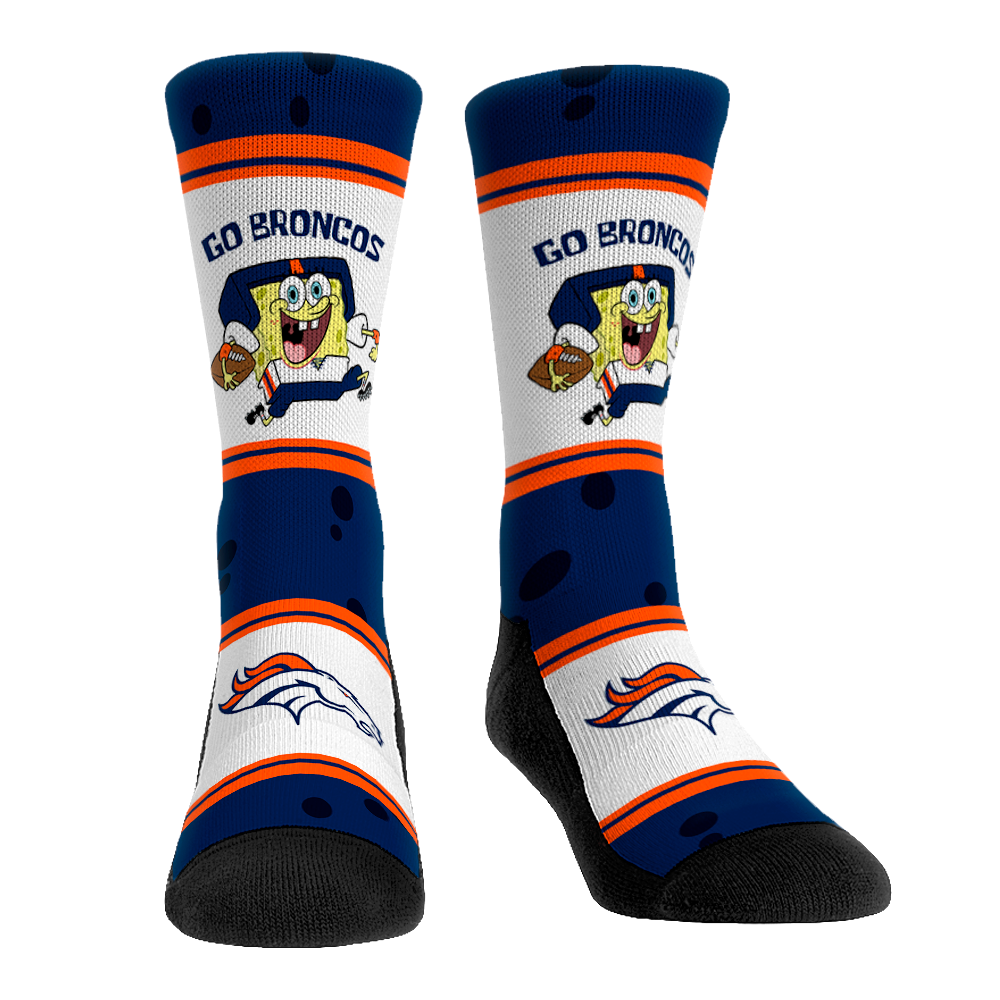 Denver Broncos - SpongeBob SquarePants - Team Up Crew Socks