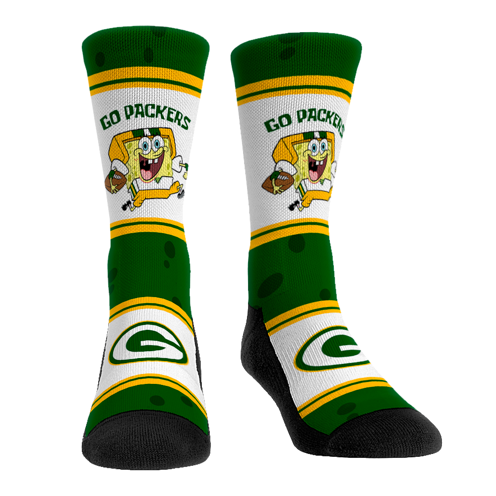 Green Bay Packers - SpongeBob SquarePants - Team Up Crew Socks