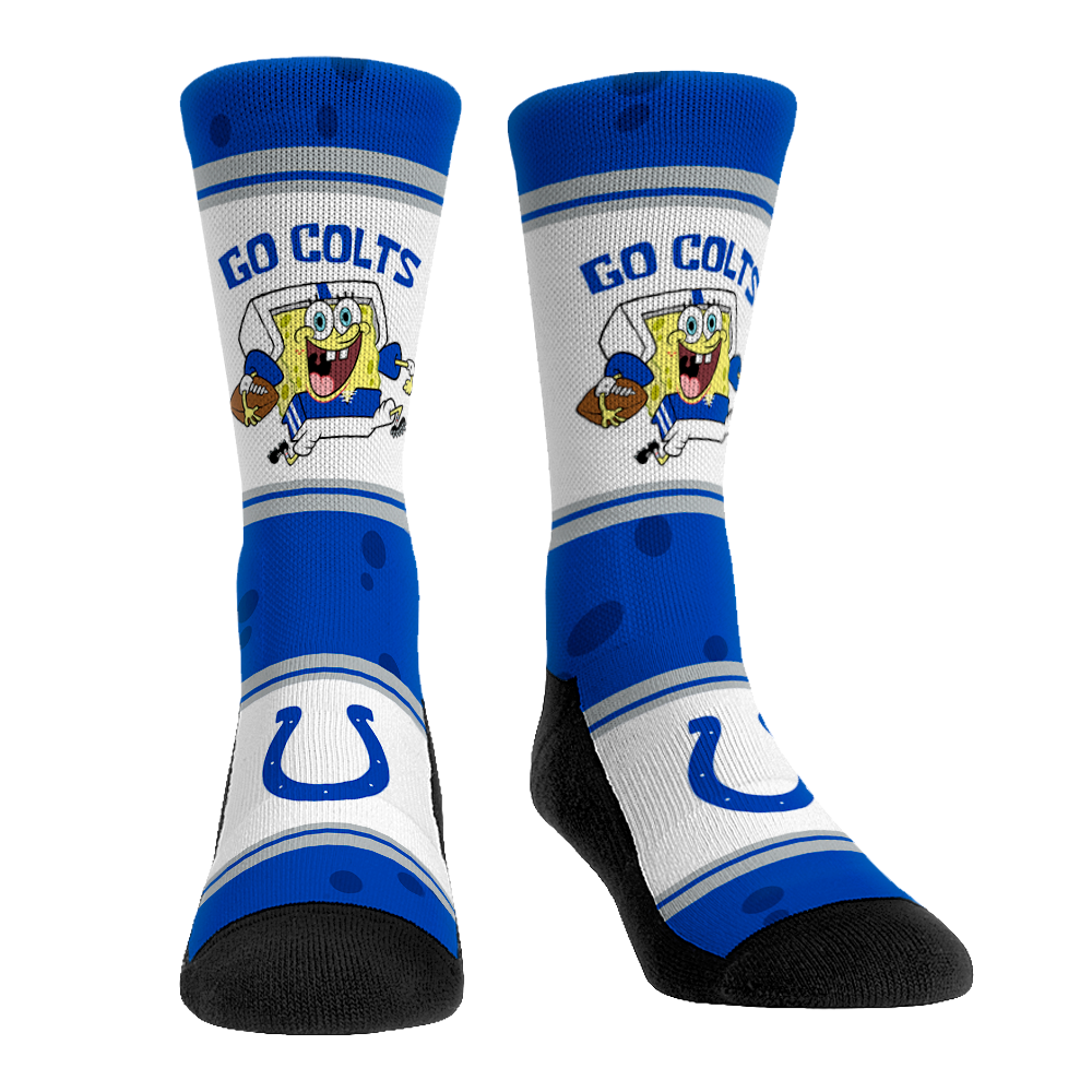 Indianapolis Colts - SpongeBob SquarePants - Team Up Crew Socks