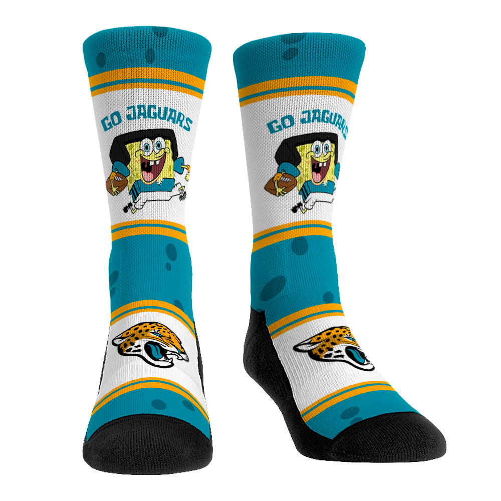 Jacksonville Jaguars - SpongeBob SquarePants - Team Up Crew Socks