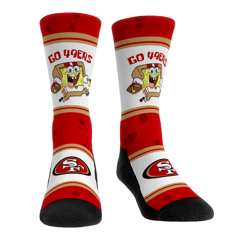 San Francisco 49ers - SpongeBob SquarePants - Team Up Crew Socks