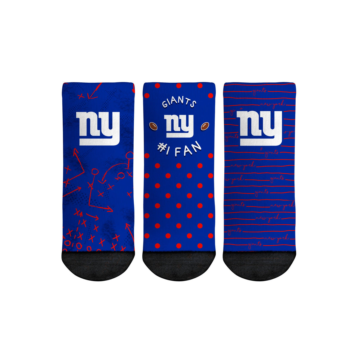 New York Giants - Number 1 Fan 3-Pack (Toddler) Socks