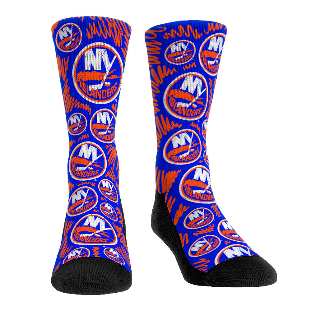 New York Islanders - Logo Sketch Crew Socks
