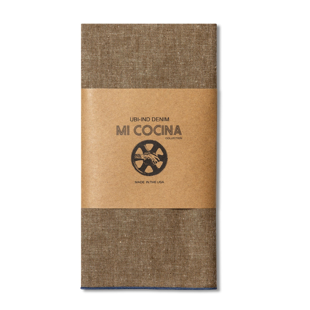 WONDERWALL ‘Maison Élégance’ Tan Chambray Napkin with Contrast Stitching