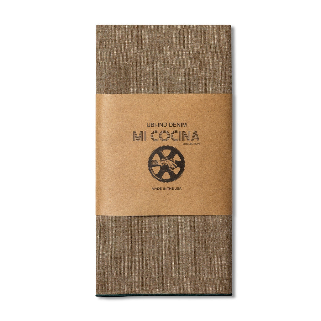 WONDERWALL ‘Maison Élégance’ Tan Chambray Napkin with Contrast Stitching