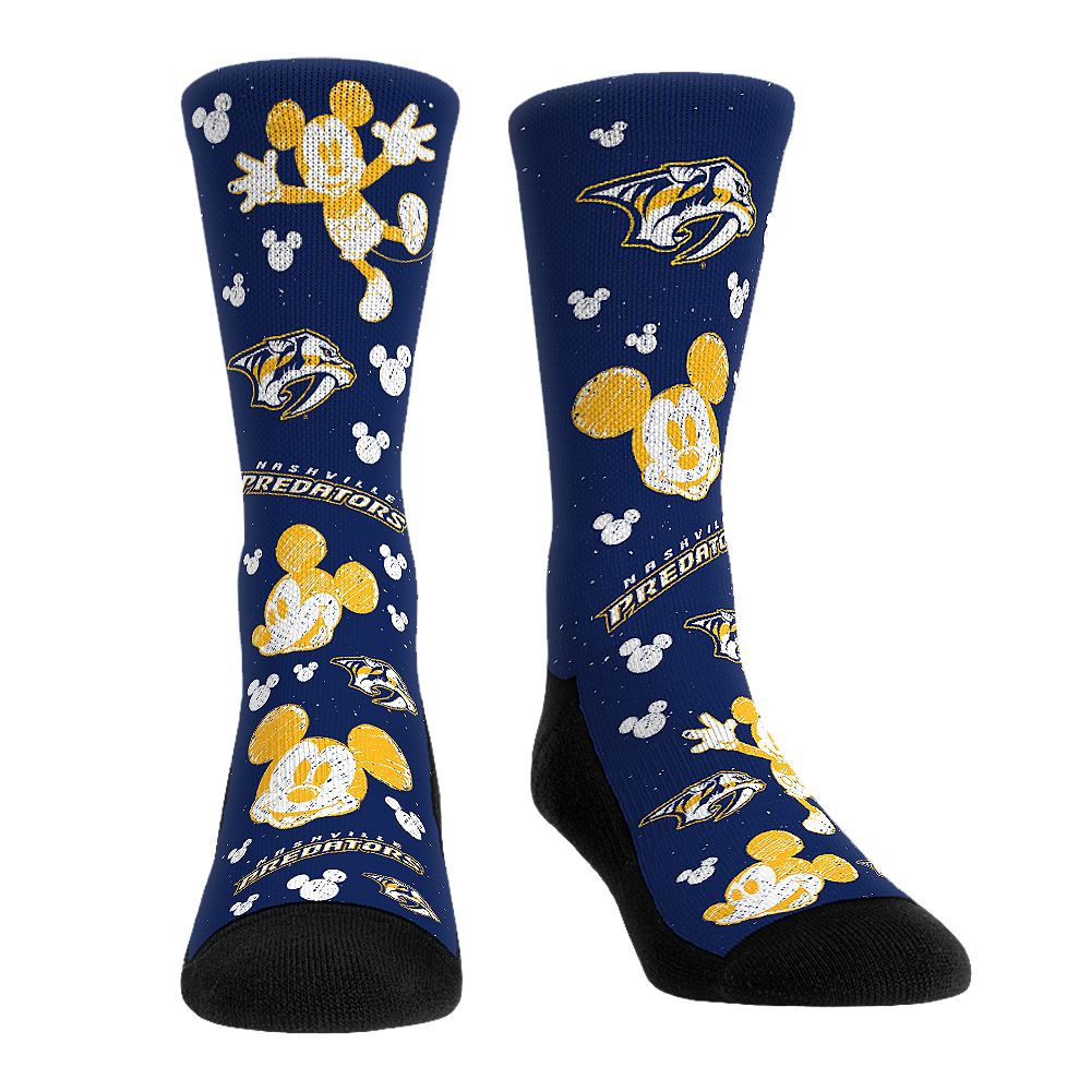 Nashville Predators - Disney - Mickey Sketch Crew Socks