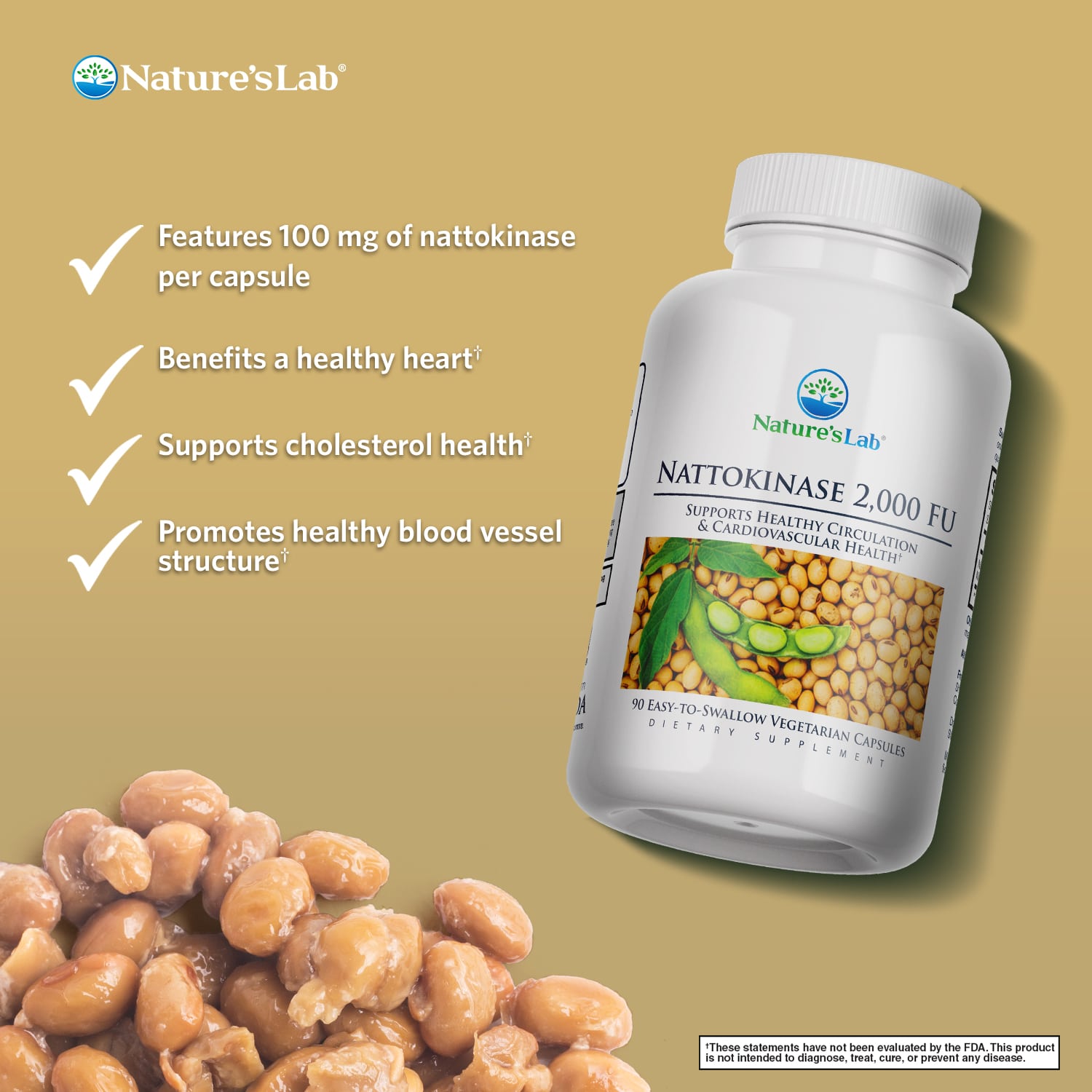 Nattokinase 2,000 FUs - 90 Capsules