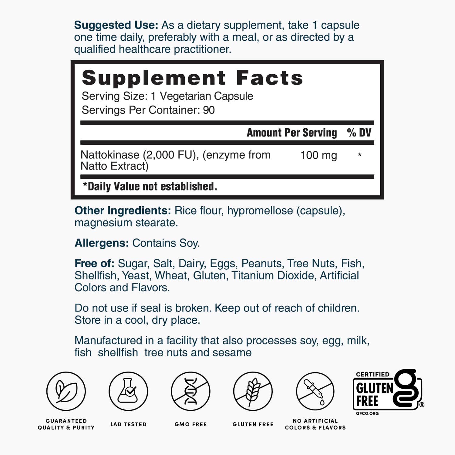 Nattokinase 2,000 FUs - 90 Capsules