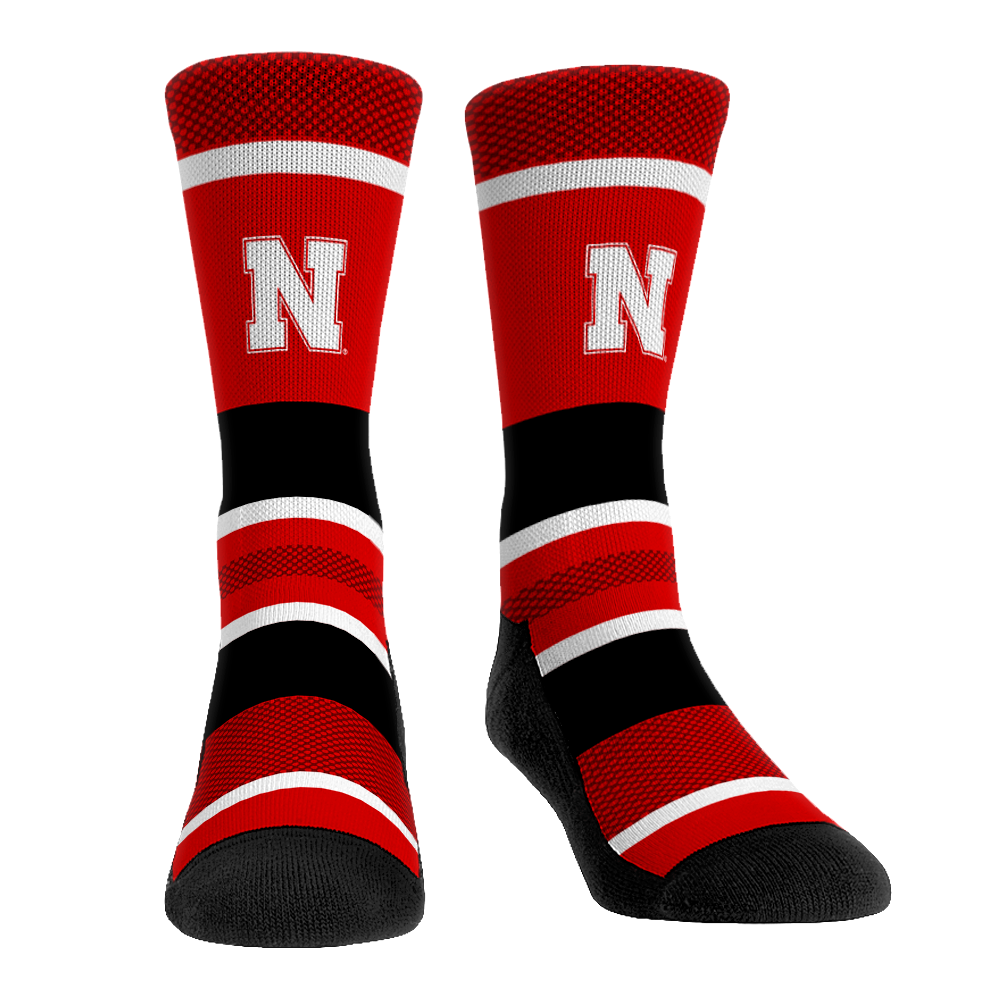 Nebraska Huskers - Tech Stripe Crew Socks