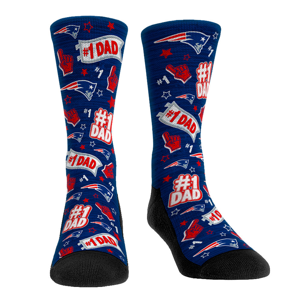 New England Patriots - #1 Dad Crew Socks