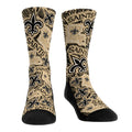New Orleans Saints - Logo Sketch (Gold) Crew Socks