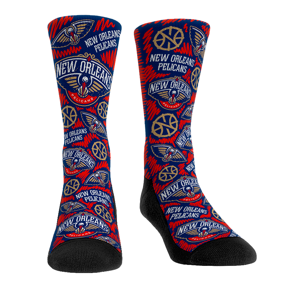New Orleans Pelicans - Logo Sketch Crew Socks