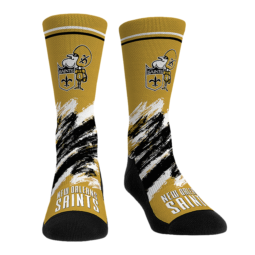 New Orleans Saints - Throwback Paint Crew Socks