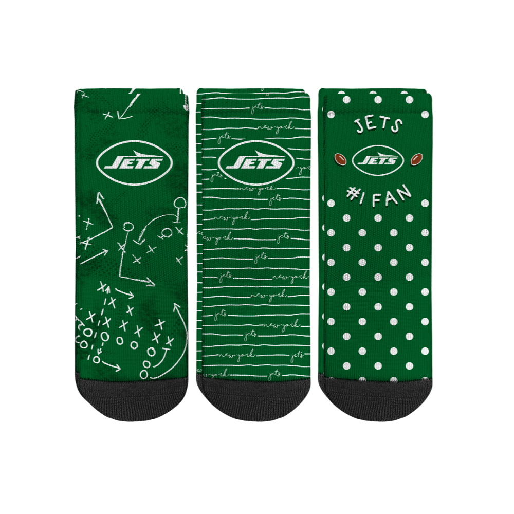 New York Jets - Number 1 Fan 3-Pack (Toddler) Socks