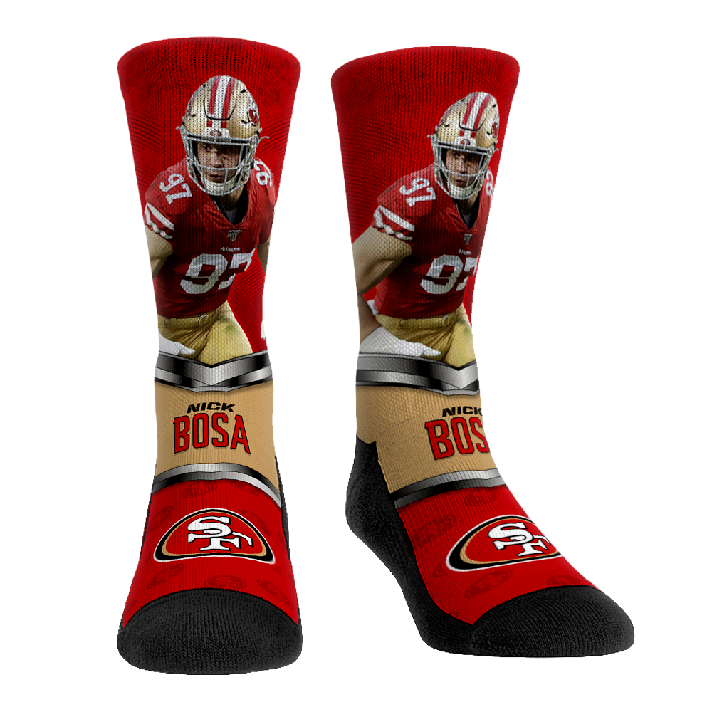 Nick Bosa - San Francisco 49ers - Highlight Crew Socks