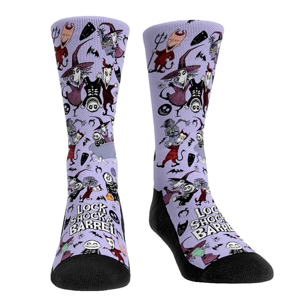 The Nightmare Before Christmas - Lock, Shock & Barrel All-Over Crew Socks