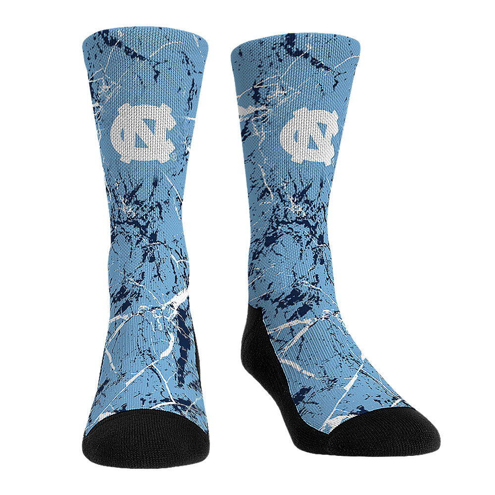 North Carolina Tar Heels - Cracked Marble Crew Socks