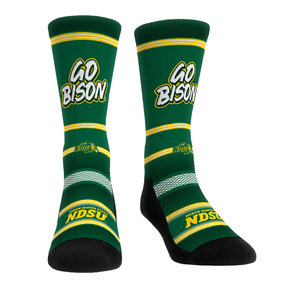 North Dakota State Bison - Team Slogan Crew Socks