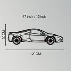 WONDERWALL 'L’Atelier Fun Collection' Ferrari 458 Speciale Metal Car Wall Art with Rotating Wheels - Track-Focused V8 Silhouette - Interactive Automotive Wall Decor - KAFMEKA125