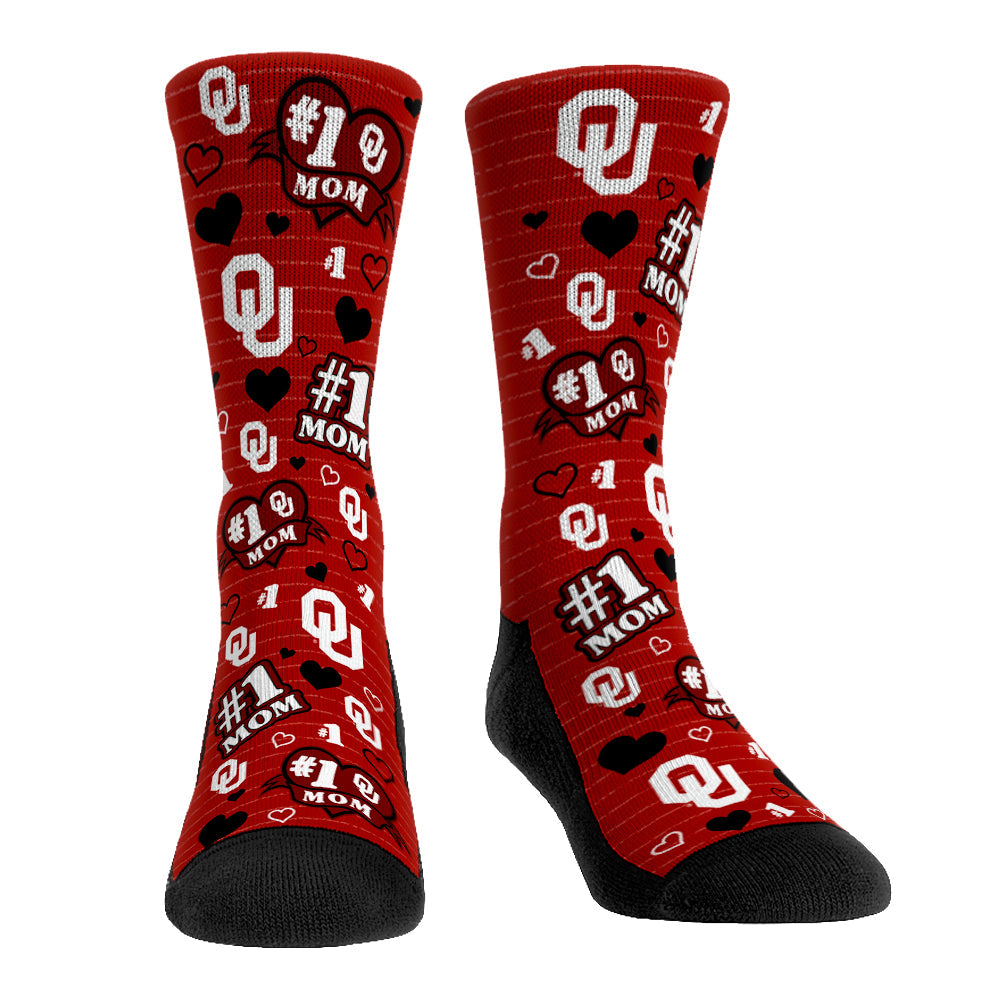 Oklahoma Sooners - #1 Mom Crew Socks