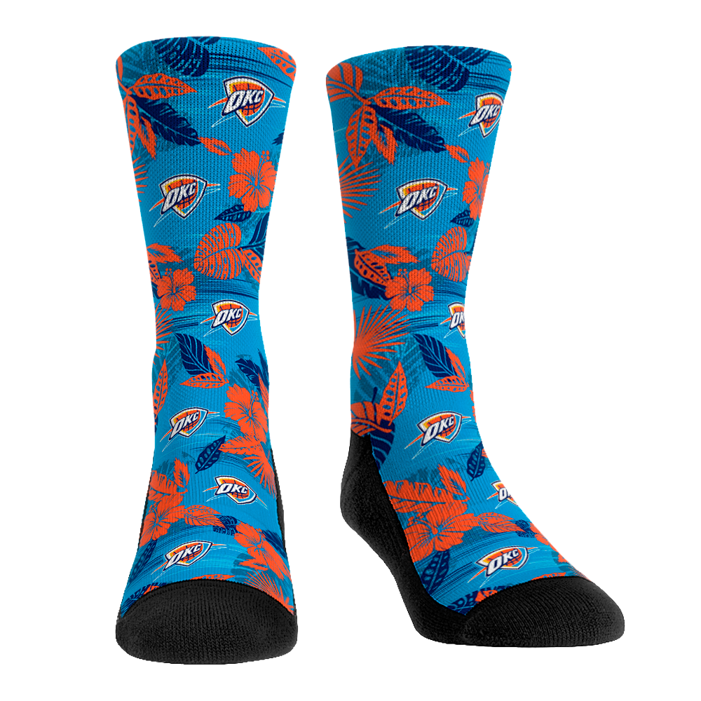 Oklahoma City Thunder - Floral Crew Socks