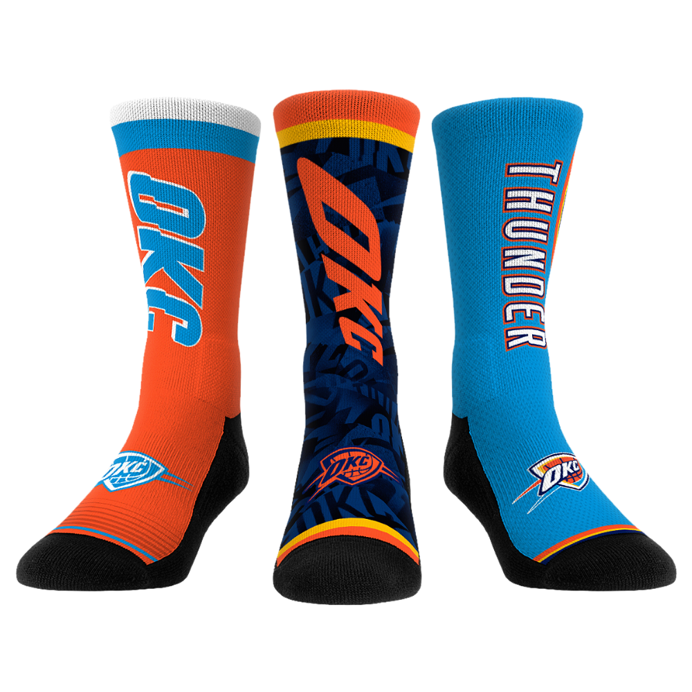 Oklahoma City Thunder - Ultimate Jersey - 3-Pack Crew Socks