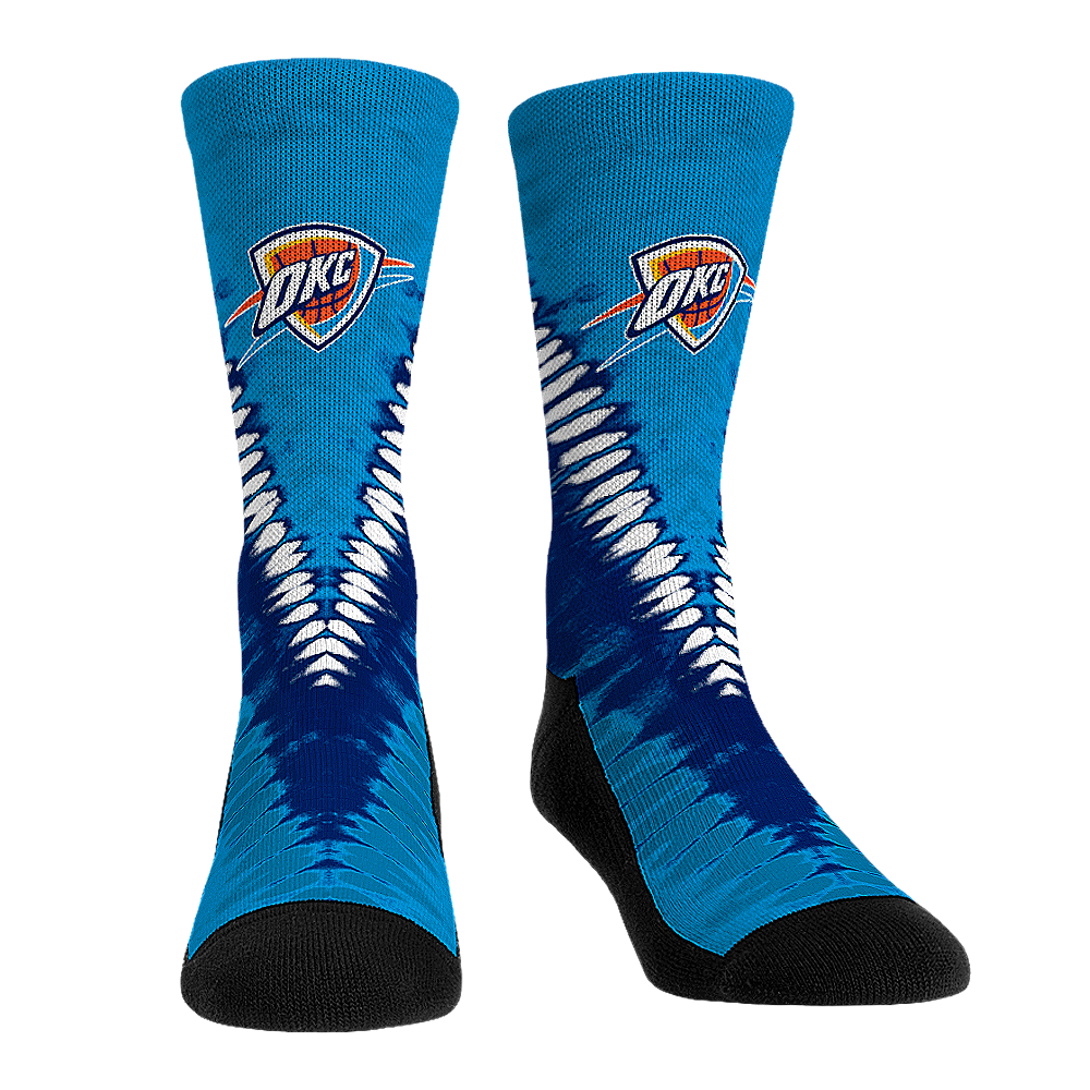 Oklahoma City Thunder - V Shape Tie Dye Crew Socks