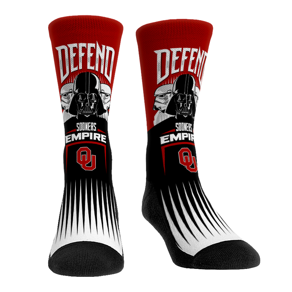 Oklahoma Sooners - Star Wars - Defend the Empire Crew Socks